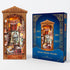 DIY Book Nook Kit by Spilay, Dollhouse Bookshelf Insert Decor Alley, Handmade Crafts Gifts with LED