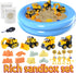 YIDESTARS Kit,2.2lbs W/4 Trucks,1 Sandbox,8 Signs,8 2-8 Play Construction Sand Magic Sand Large Take Apart Construction