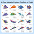 16 48 312+ 11 8.3 inches Leven DIY Paper Airplane Book, Creative Folding Paper Planes with Sheets of Colorful Origami
