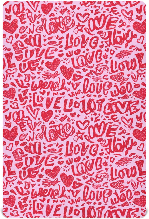 Pigsaly Crib Sheets Red Love Hearts Stars Valentines Day Baby Sheet for Standard
