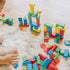 Melissa & Doug Wooden Building Blocks Set - 100 Blocks in 4 Colors and 9 Shapes, FSC Certified for Kids