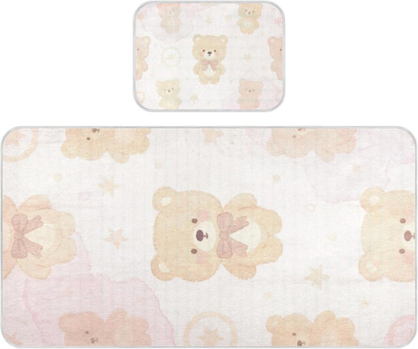 EtherSpher Cartoon Cute Brown Teddy Bear Cooling Baby Mattress Pads 28" x 52"
