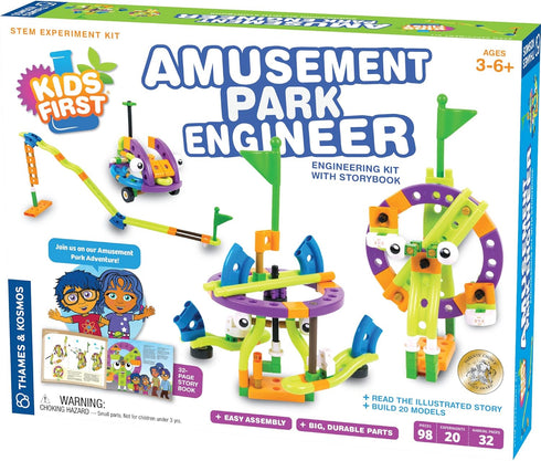 Kids First: Amusement Park Engineer STEM Kit | Early Learning Building Kit | STEM Toys for Ages 3+ | Pre-School Toys