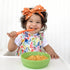 BapronBaby Rainbow Watercolor Floral Bapron - No Neck Tie Bib for Baby & Toddler, Soft Waterproof, Machine Washable