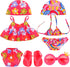 Kajaia 8 Pcs Doll Swimsuit, 18 Inch Doll Clothes and Accessories, Bikini, Dress, Flip Flops, Hat Outfit