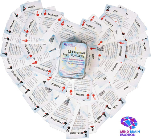 52 Essential Inclusion Skills - A to Z Guide for Kindness, Compassion, Respect for Diversity - Educational Cards