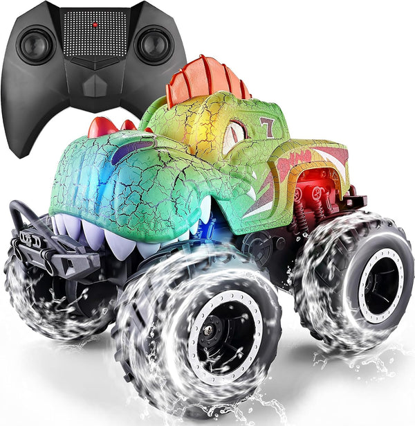 Monster Truck Toys, 1:20 Waterproof Dinosaur Monster Trucks for Boys Age 4-7,
