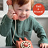 Communication 2+ Mentari Toys - Ring Ring Telephone - Solid Wood Retro Chorded Dial Phone for Toddlers - Pretend Play