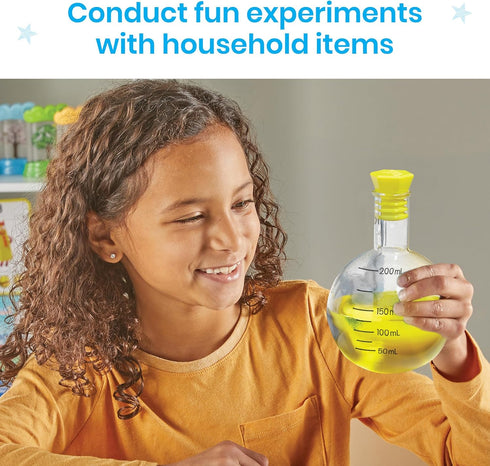 hand2mind Starter Science Measuring Flask Set, Plastic Beakers for Kids, Educational Science Lab Equipment