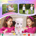Ylpaprm White Walking Pony with Leash Toy Horses Electric Ponie That Walks,Plush Horse Toy for Kid Talking Musical