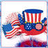 Moon Boat 12PCS Patriotic Head Boppers Headband - Star Uncle Sam Hat Balloons for 4th of July Party