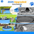 CACSPS 39.5" 12" x Foldable Dog Pool - Collapsible Hard Plastic Kiddie Pool for Dogs & Kids, Non-Slip Pet Bath Tub