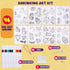 Yrinfay 89PC 46 12 DIY Unicorn Shrinking Plastic Art Kit - Pre-Cut Shapes, Markers & Accessories - Make Charms