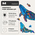 UNIDRAGON Original Wooden Jigsaw Puzzles - Milky Whales, 172 Pieces, Medium Size, Unique Gift Package