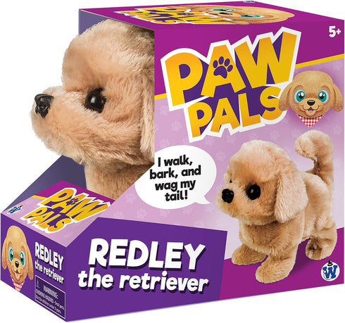 Westminster, Inc. Redley the Retriever, Cute Plush Battery Operated Dog Toy, Walks, Wiggles, Barks with Sound