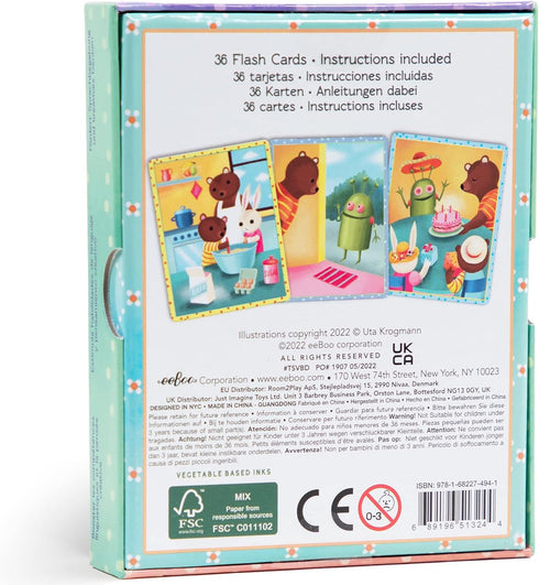 eeBoo A Very Busy Day Create a Story Pre-Literacy Cards/Ages 3+ (TSVBD)