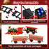 Novaluki Set 3 4 5 6 7 8 Electric Train for Kids, Christmas Train Toys with Smoke, Light and Sound, DIY Building Train