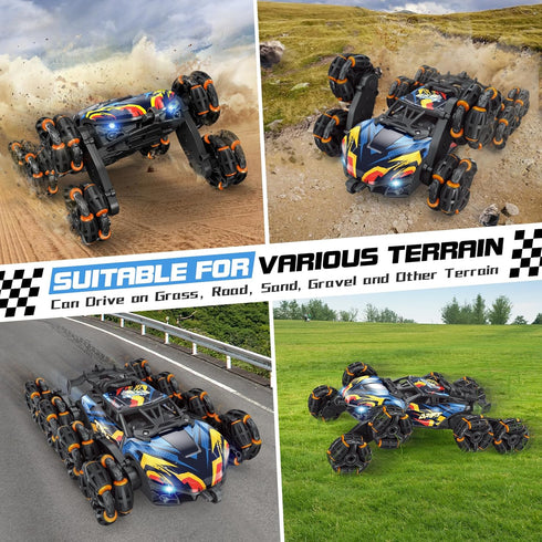 8 6 7 8-12 13 14 2.4Ghz Wheels Hand Controlled RC Stunt Car Toys for Kids Ages Year Old - Gesture Sensing Remote