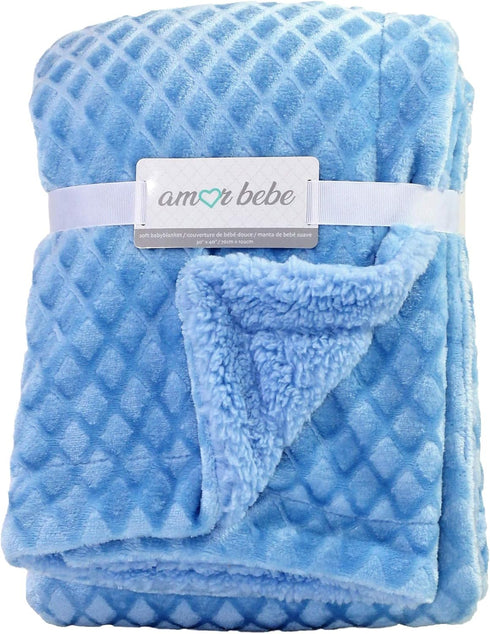 RTE 5 Set, Newborn Piece Plush Baby Blanket and Receiving Blanket Gift Boy or Girl