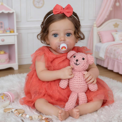 SCOM Reborn Baby Doll, 20 Inch Realistic Toddler Girl Doll with Soft
