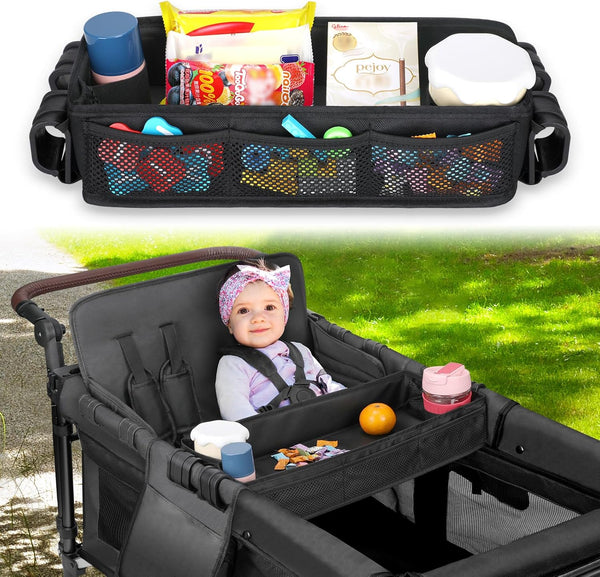 AROUY Stroller Snack Tray Attachment - Easy to Clean Universal Stroller Snack Tray