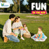 Bundaloo Inflatable Infant Pool Splash Mat with Backrest & Stackable Ring Toys - Summer Fun Activity for Baby Toddlers