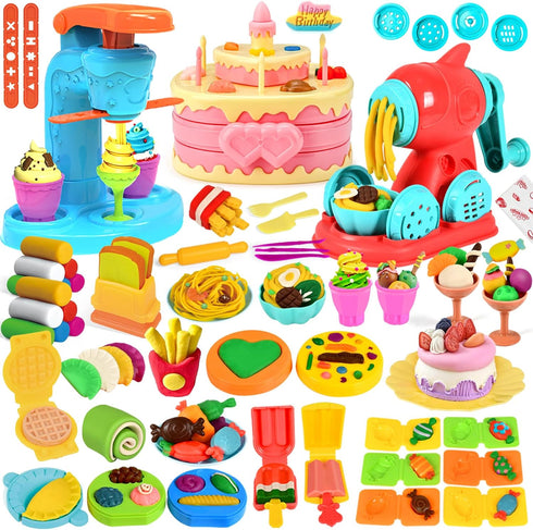 Aprilwolf 61 PCS 3 in 1 Dough Sets for Kids Ages 3-4-8,