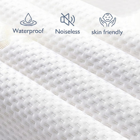 Feisaibaoly Pack 39"27"5" Waterproof and Play Sheet Quilted, Small Baby Mattress Cover - Knitted Fabric Soft