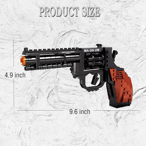 Pxawck 1:1 300 WW2 Set Lego,Playset 6+,Adults Revolver Building Bricks Gun Toy, PCS Military Toys Pistol Model Building
