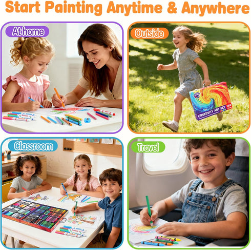 158 4-8, 6-8, Set 3 4 5 6 7 8 Toidgy Pcs Art Supplies for Kids Ages Deluxe Art Kit Crafts Drawing Painting with Colored