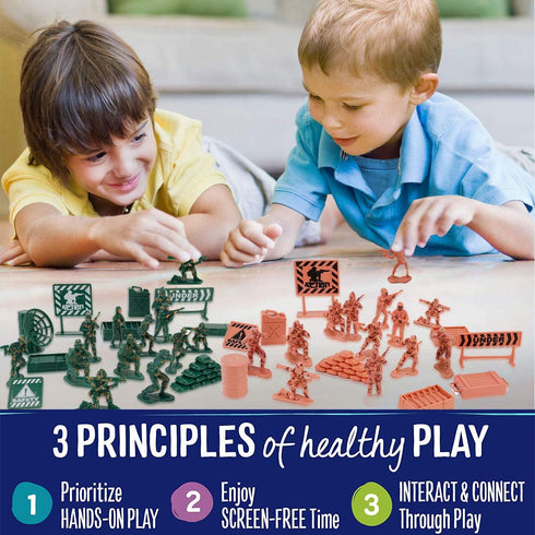 Liberty Imports Military Air Force Navy Deluxe Action Figures Playset with 73 pcs Army Men Soldiers