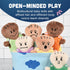 6-Piece Set Set, Constructive Playthings Expression Plush Baby Dolls for Social Emotional Learning, Plush Multicultural