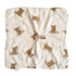 15"x15" Ali+Oli Security Blanket for Baby Teddy Bear Pacifier Holder, Soft Muslin Cuddle Blanket with Lead-Free Snap