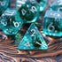 Ocean Moss DND Dice Set: Unique Aquamarine Resin Polyhedral Dice for D&D and Pathfinder