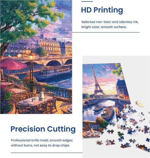 300 Piece Puzzle for Adults - Blooming Paris | Recycled Cardboard Jigsaw Puzzles | Great Gift Idea