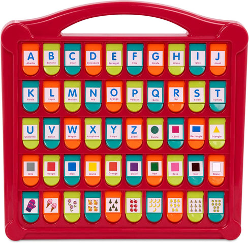 Battat French Alphabet Toy for Learning, 50 Pop-Up Flaps, Educational Toy for Toddlers 3 Years+, Alphabet Cache-Cache