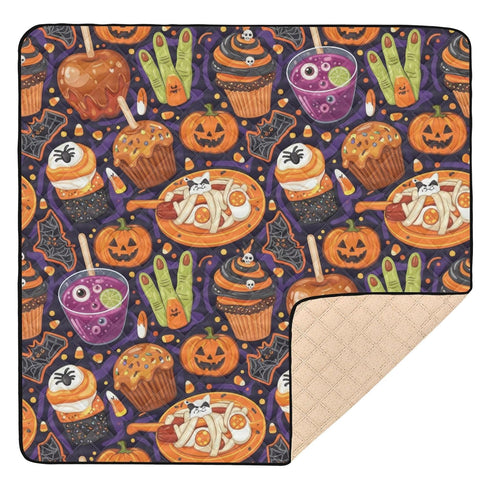 GuoChe Halloween Food - Themed Seamless Pattern Soft Thick Baby Gym & Activity