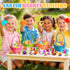 100 KissFuture PCS Prefilled Easter Eggs with Toys, Easter Eggs Filled for Egg Hunt, Easter Basket Stuffers for Kids