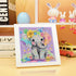 xackcme 4-8-12, Package (7x7 inch) Elephant Diamond Art Painting Kits for Kids with Frame, Animal Diamond Art for Kids