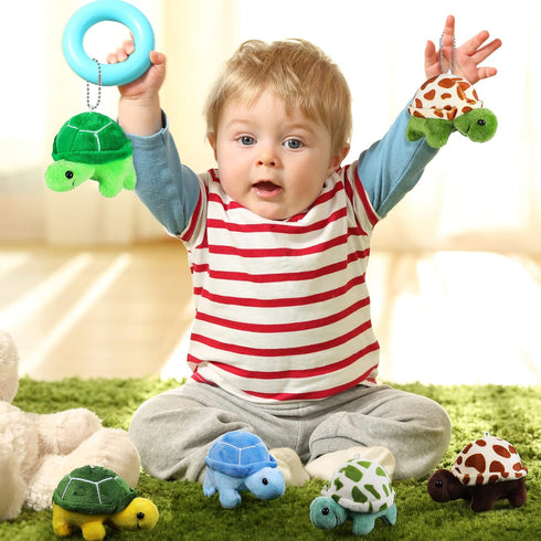 36 Pcs Mini Turtle Stuffed Toy Bulk, Cute Plush Turtles for Ocean Themed Party Favors