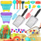 Beach Sand Toys for Kids,Sand toys with 2 Collapsible Beach Bucket,2 Beach