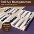Sondergut Roll-up Suede Backgammon Game, Cream