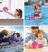 DolliBu Hippo Bath Buddy Squirter - Floating Pink Hippo Rubber Bath Toy, Fun Water Squirting Bathtime Play For Toddlers