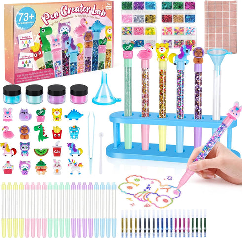 Subao 73+ DIY Glitter Gel Pens Making Kit,Pen Creator Studio,Make Your Own