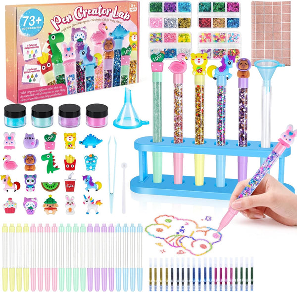 Subao 73+ DIY Glitter Gel Pens Making Kit,Pen Creator Studio,Make Your Own