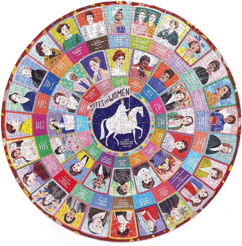 eeBoo: Piece and Love Votes for Women - 500 Piece Round Circle Jigsaw Puzzle for Adults and Families