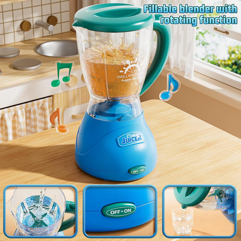 PEADUCK 3-in-1 Set 3-8 Play Kitchen Appliances for Kids, Pretend Play Toys with Blender, Mixers, Water Dispenser