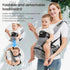 2-in-1 6 Baby Carrier with Hip Seat | Adjustable Carrying Positions | M-Shape Hip Support Design | Breathable