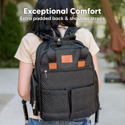 Backpack 2 KeaBabies Diaper Bag for Girls, Boys - Mom and Dad Baby Bag with Diaper Changing Pad for Newborns, Toddlers