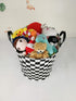Kids Hamper Storage Bins Organizer, Large Canvas Collapsible Toy Box for Home/Dorm/Office